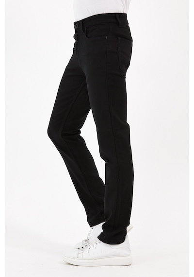 Digital Jeans Normal Kesim Fermuarlı Geniş Paça Yüksek Bel Er Siyah Açık Gri