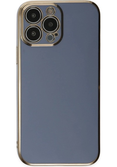 Apple  Uyumlu  iPhone 14 Pro Max Kılıf Volet Silikon Mavi