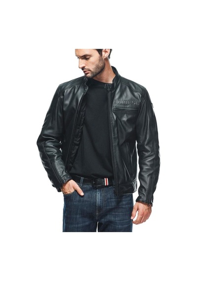 Dainese Zaurax Leather Motosiklet Ceketi Siyah