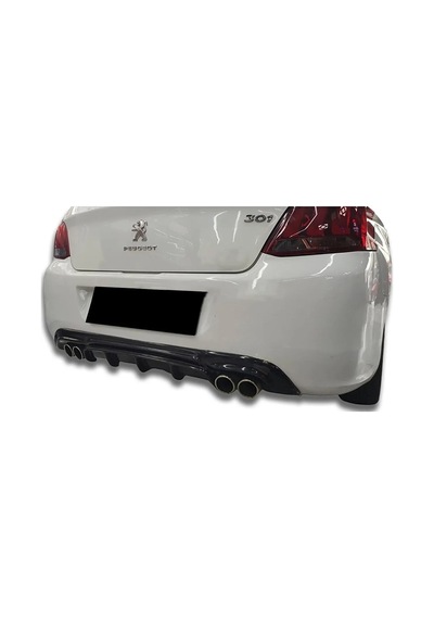 Peugeot 301 Difüzör Difizör Plastik Parlak Siyah 2017 2018 2019 2020 2021 2022 Arka-difizör-bodykit-ek