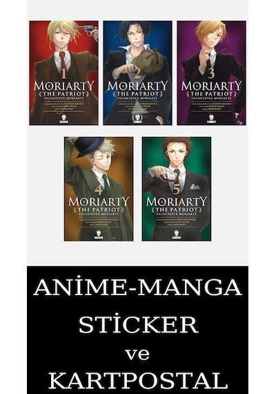 Moriarty The Patriot 1-2-3-4-5 Manga Seti 5 Kitap / Vatansever Moriarty / Anime-manga Sticker Ve Kartpostal