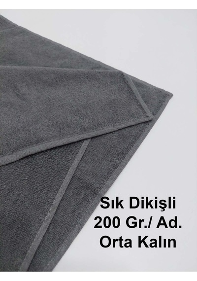 12'li Gri Kuaför Berber Havlusu 50 x 90 CM Profesyonel Saç Kurutma Havlusu Ekonomik Set