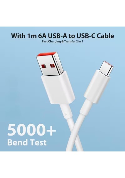 Tr 120 Watt Turbo Hızlı Şarj Aleti Ve Kablo Seti Type-c Girişli Tüm Telefonlarla Uyumlu Şarz Aleti Seti Şarj Baş