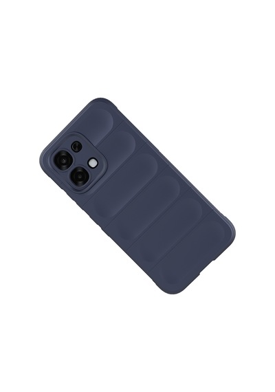 Maks Technology Oppo A6 Pro Uyumlu Kılıf Esnek Tpu Oyuklu Arka Yüzey Tasarımlı Mkst Etnik Silikon Kapak - Lacivert