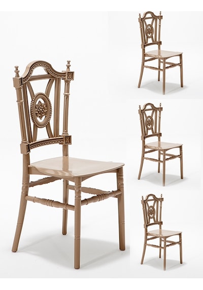 4 Adet Keops Mutfak Balkon Sandalye -cappucino