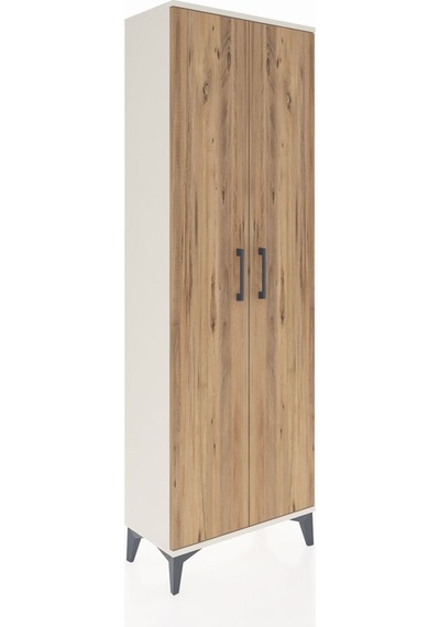 Arges Dolap Tek Raflı 2 Kapaklı Tek Askılı 60x30x182 Aytaşı-çam Aytaşı