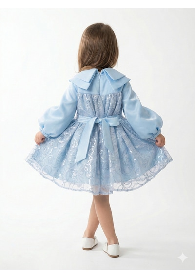 Xo Kids Kız Çocuk Elbise 2-6 Yaş 2610 MAvi