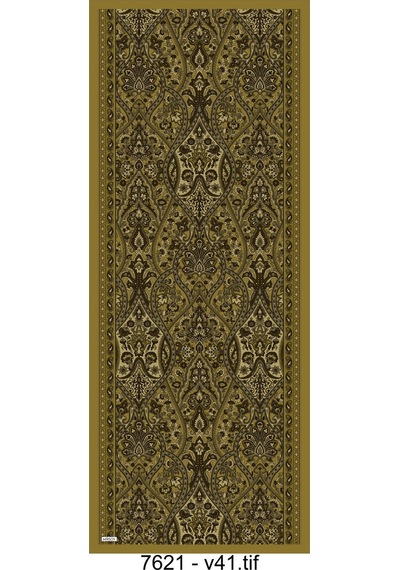 Mirsoy Scarf Sara Etnik Desen Şal Yağ Yeşili