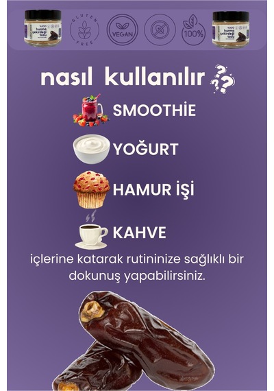 Hurma Çekirdeği Tozu 150 G Cam Kavanoz - Doğal , Katkısız , Koruyucusuz , Premium