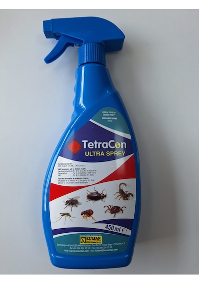 Tetracon Ultra Sprey Haşere İlacı 450 Ml Kene, Sivrisinek, Karasinek, Akrep, Tahtakurusu