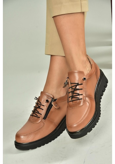 Fox Shoes U555040403 Taba Hakiki Deri Günlük Kadın Ayakkabı Taba-hakiki Deri