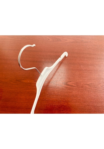 30 Adet - 33cm Çocuk Kıyafet Askısı Beyaz