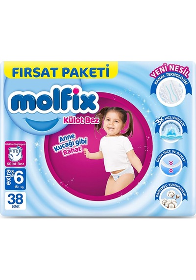 Molfix Pants Fırsat 6 Beden 38 Adet