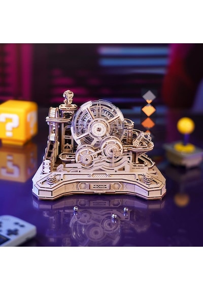 Rokr Egc01 Gear Ball Challenge Dıy Minyatür Maket Model Seti Ahşap 3d Wooden Puzzle 3d Model Kit Detaylı Dekoratif Hobi Seti Ahşap Maket