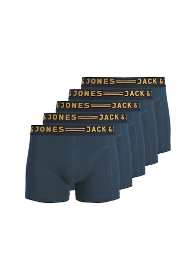 Jack & Jones Erkek Düz Renk 5'li Boxer Paketi - Blue - 12293348 Blue Wing Teal