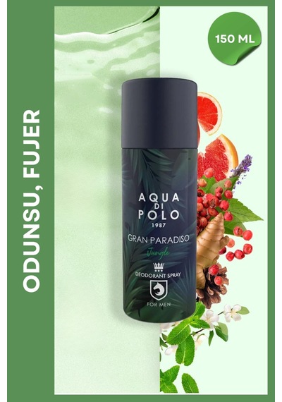 Aqua di Polo 1987 APCA000201 Gran Paradiso Jungle Sprey Deodorant Parfüm 150 ML