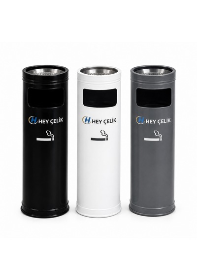 Kumluklu X Max Küllük K-206 Çöp Hazneli Dış Mekan Sigara Küllüğü Hey Çelik