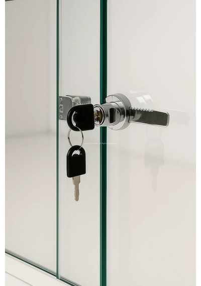 Proalet Sürgülü Cam Kilidi, 140 Mm, Zamak Gövde, Krom Kaplama, 3-6 Mm Kalın Cam Kapak İçin, 2 Yedek Anahtarlı, Güvenlik Kilidi, Cam Dolap, Vitrin, Sürgü Kapak Uyumlu, Kolay Montaj