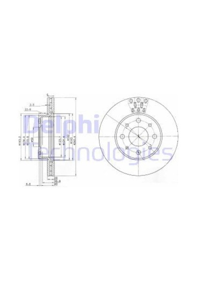 DELPHI BG3425 FREN DİSKİ ÖN PALIO 96- SIENA 96- HAVALI 240mm