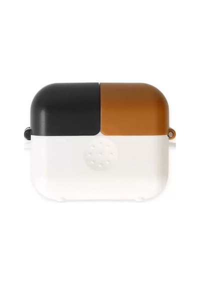 Newface Apple Airpods uyumlu3 3.nesil Basmalı Kılıf - Beyaz-siyah-kahverengi Çok Renkli