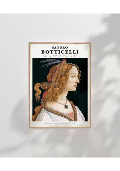 Çerçevesiz Poster Sandro Botticelli Genç Bir Kadının Portresi