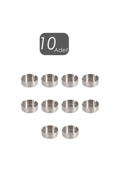 Mucit Home Küllük Metal Küllük Paslanmaz Çelik 10 Lu Kül Tablası Küllük Seti