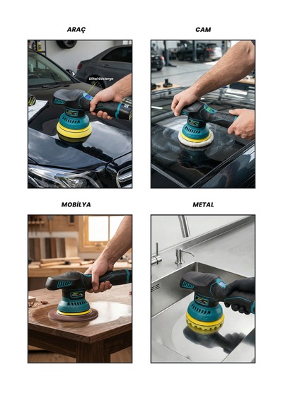 Reschmann R-BX3601 Şarjlı Polisaj Makinesi