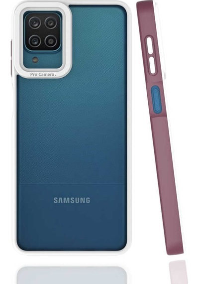 Galaxy A12 Kılıf Zore Mima Kenarları Renkli Silikon Kılıf