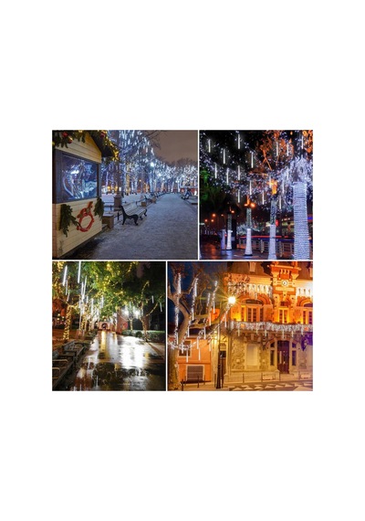 Kayan Gün Işığı Renkli Meteor Yağmur Led Akar Led Dış Mekan Parti Yılbaşı Işık