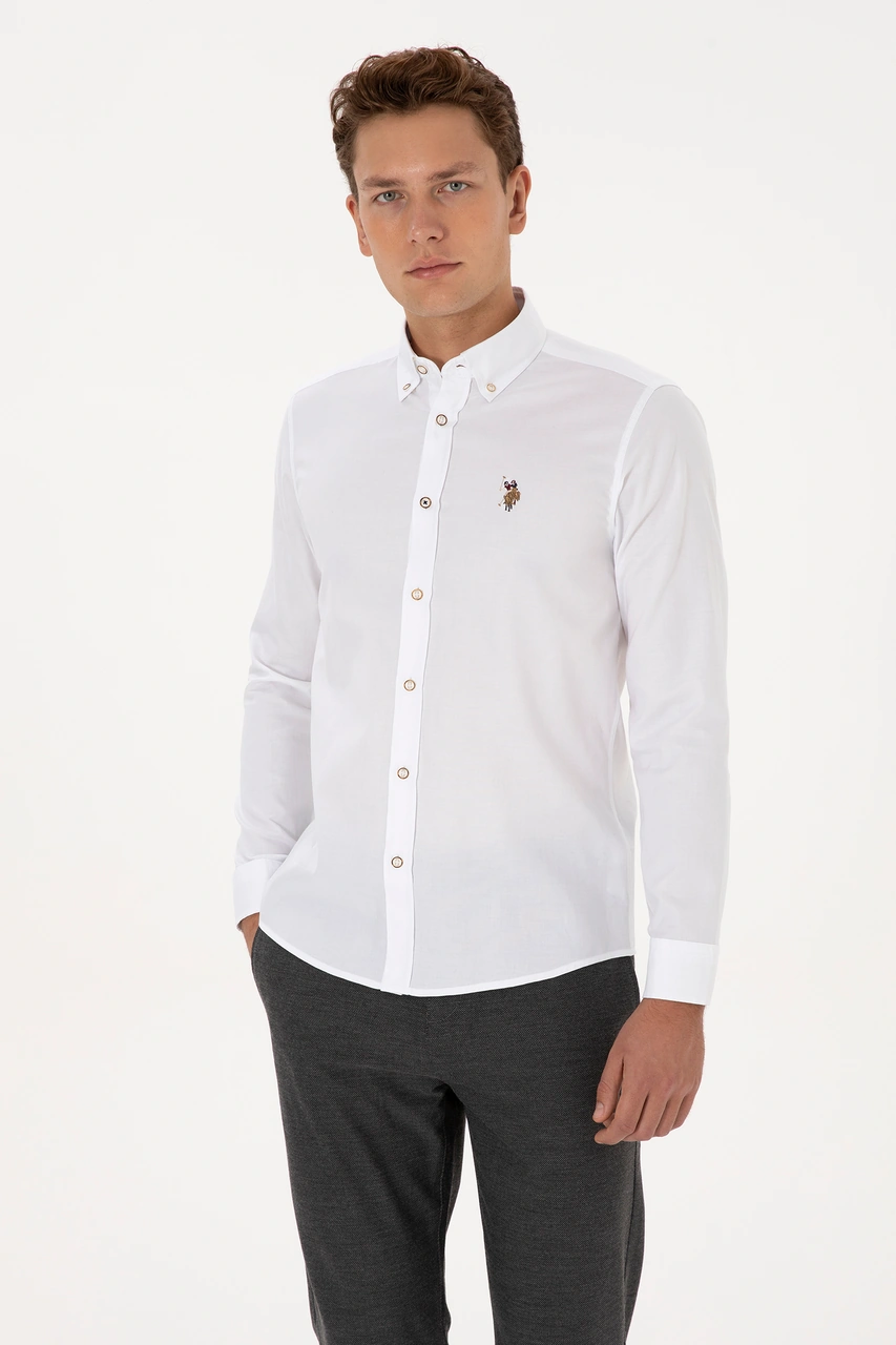 U.s. Polo Assn. Erkek Beyaz Gömlek Basic 50307659-vr013 Beyaz U.s. Polo Assn. Erkek Beyaz Gömlek Basic 50307659-vr013 Beyaz