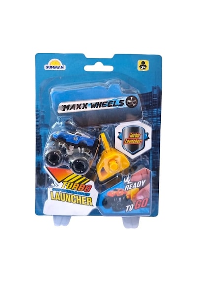 1 Adet Maxx Wheels Mini Fırlayan Araçlar Turbo Launcher Çok Renkli