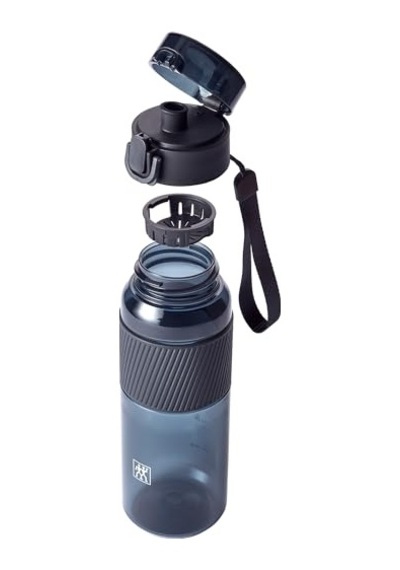 Zwıllıng İçecek Şişesi, Bpa İçermez, Fitness, Boş Zaman Ve Ofis İçin Su Şişesi, Tritan, Siyah, 680 Ml 0