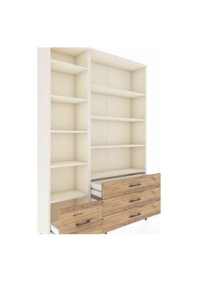 Arges Dolap 9 Raflı 4 Çekmeceli 132x30x195 Aytaşı-aytaşı/çam Aytaşı