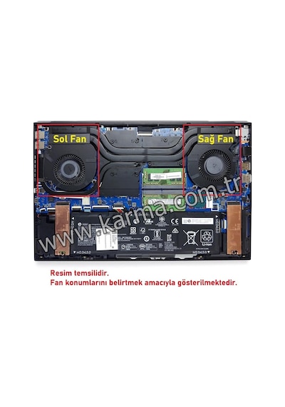 Hp Omen 15-ek, 15-en Serisi Notebook GPU Fan / Ver.2 (Sol Fan - 5V)  - FAN710V2