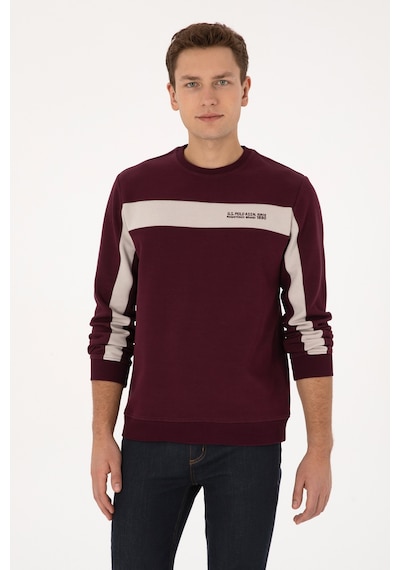 U.s. Polo Assn. Erkek Plum Sweatshirt 50316354-vr177 New Plum
