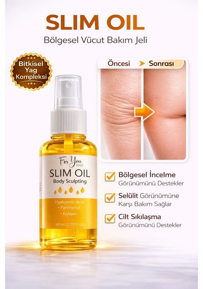 İnceltmeye Ve Sıkılaştırmaya Yardımcı Selülit Karşıtı Slim Oil, Yağ 60 Ml