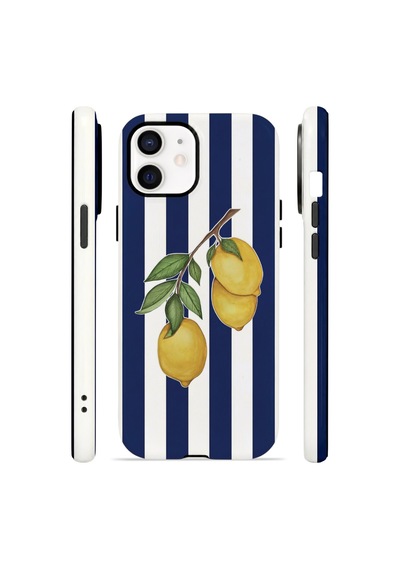 Apple iPhone Uyumlu 11 Vorian Çift Katmanlı Kılıf Amalfi Lemon Branch