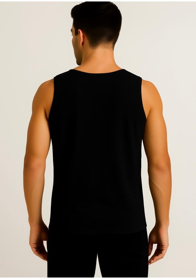 Axxel Erkek Siyah Askılı Atlet T-shirt-d235