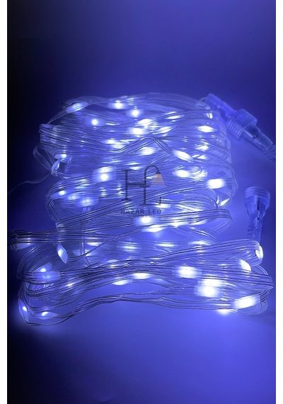 10 Metre Beyaz Peri Led Işık Ip64 Dış Mekan Jack Eklemeli Dekoratif Led Işık Yılbaşı Süsü Beyaz