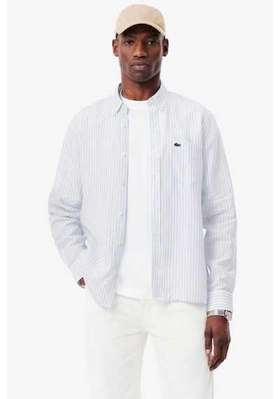 Lacoste Men's Regular Fit Blue Shirt Standart Kesim Erkek Gömlek Mavi
