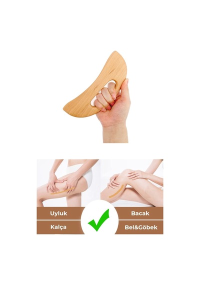 Ahşap Terapi Masaj Aleti Lenf Drenaj Masajı Sıkılaştırıcı %100 Doğal Karışık