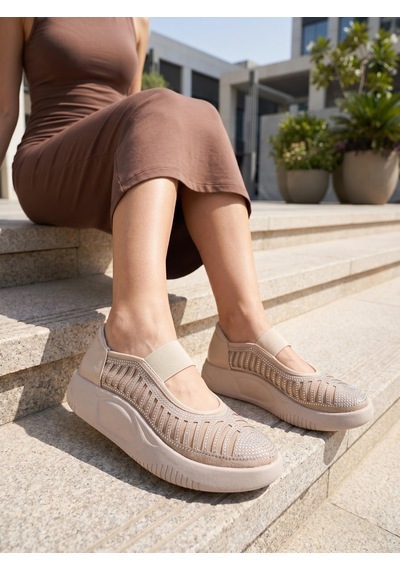 Nesilshoes Nesil Shoes Conf 212 Ten Taşlı Anatomik Kadın Sneakers
