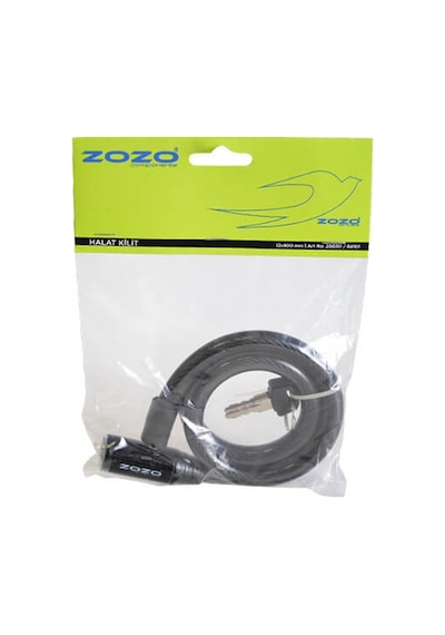 Zozo Zozo - Halat Kilit - 12x80 CM Anahtarlı Siyah Çok Renkli