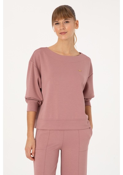 U.S. Polo Assn. Kadın Gül Kurusu Bisiklet Yaka Sweatshirt 50314210-VR221