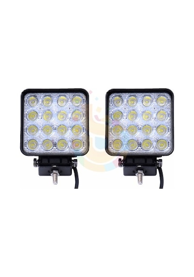 16 Ledli Çalışma Lambası Kare Off Road 12v-24v