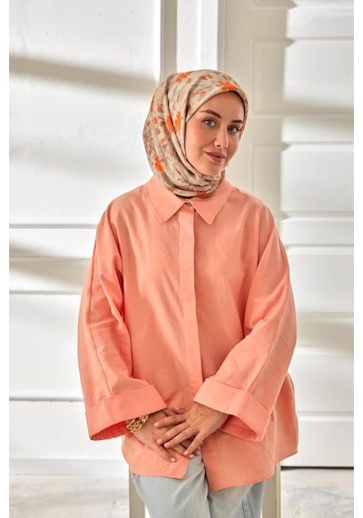 Silk Home Velora Eşarp 161001-13 Turuncu, Bej, Sütlü Kahve