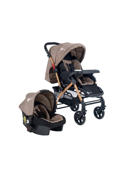 Kahverengi 4 Baby Ab460 Active Gold Travel Sistem Çift Yönlü Bebek Arabası Kahverengi