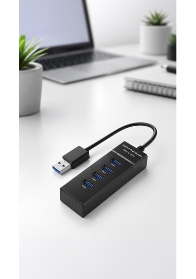 Premium Usb Hub 4 Port Çoklayıcı 3.0 Çoğaltıcı Yd32 Siyah Aparat Donanım Masaüstü