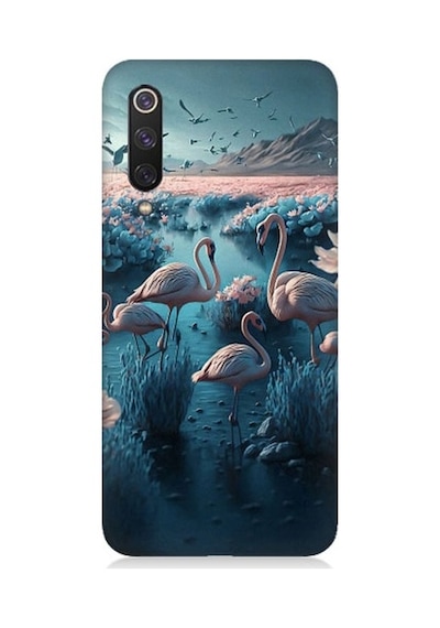 Xiaomi Mi 9se Uyumlu Pembe Filamingolar Desenli Silikon Kılıf