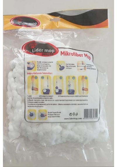 Lider 3 Adet 360 Döner Yuvarlak Mikrofiber Mop Paspas Yedek Ucu